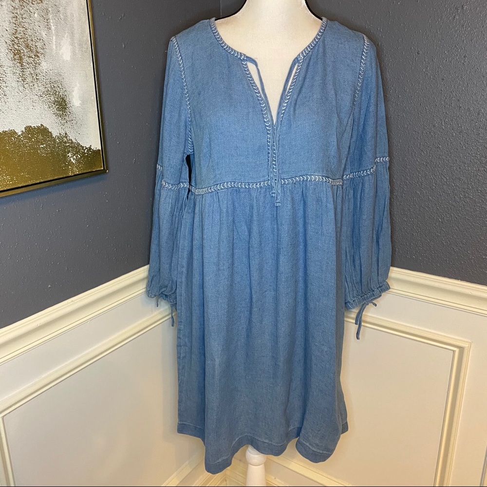 Madewell Indigo Peasant Dress - Picture 6 of 12